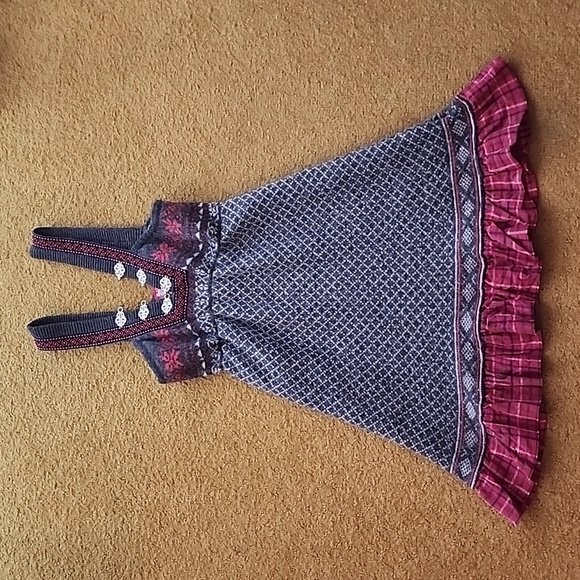 Free People Grey and Burgundy Wool Nylon Casual Dress, XS - Picture 1 of 12
